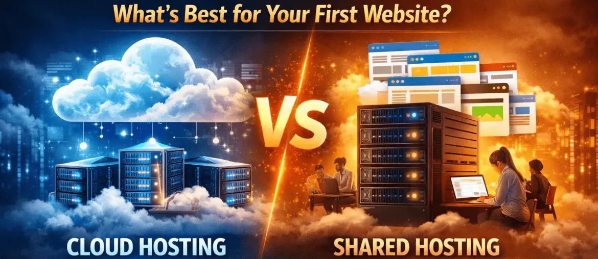 Cloud Hosting vs Shared Hosting: What’s Best for Your First Website? Featured image