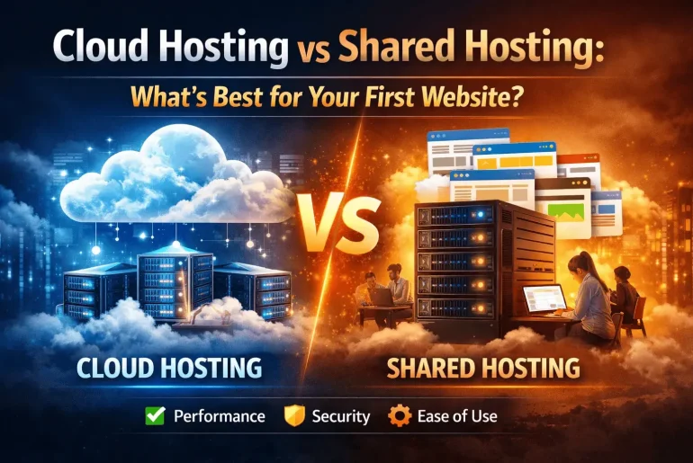 Cloud Hosting vs Shared Hosting: What’s Best for Your First Website? Featured image