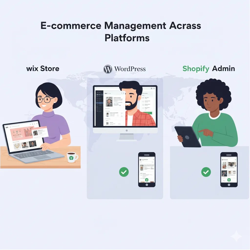 E-commerce and scalability comparison of Wix, WordPress, and Shopify