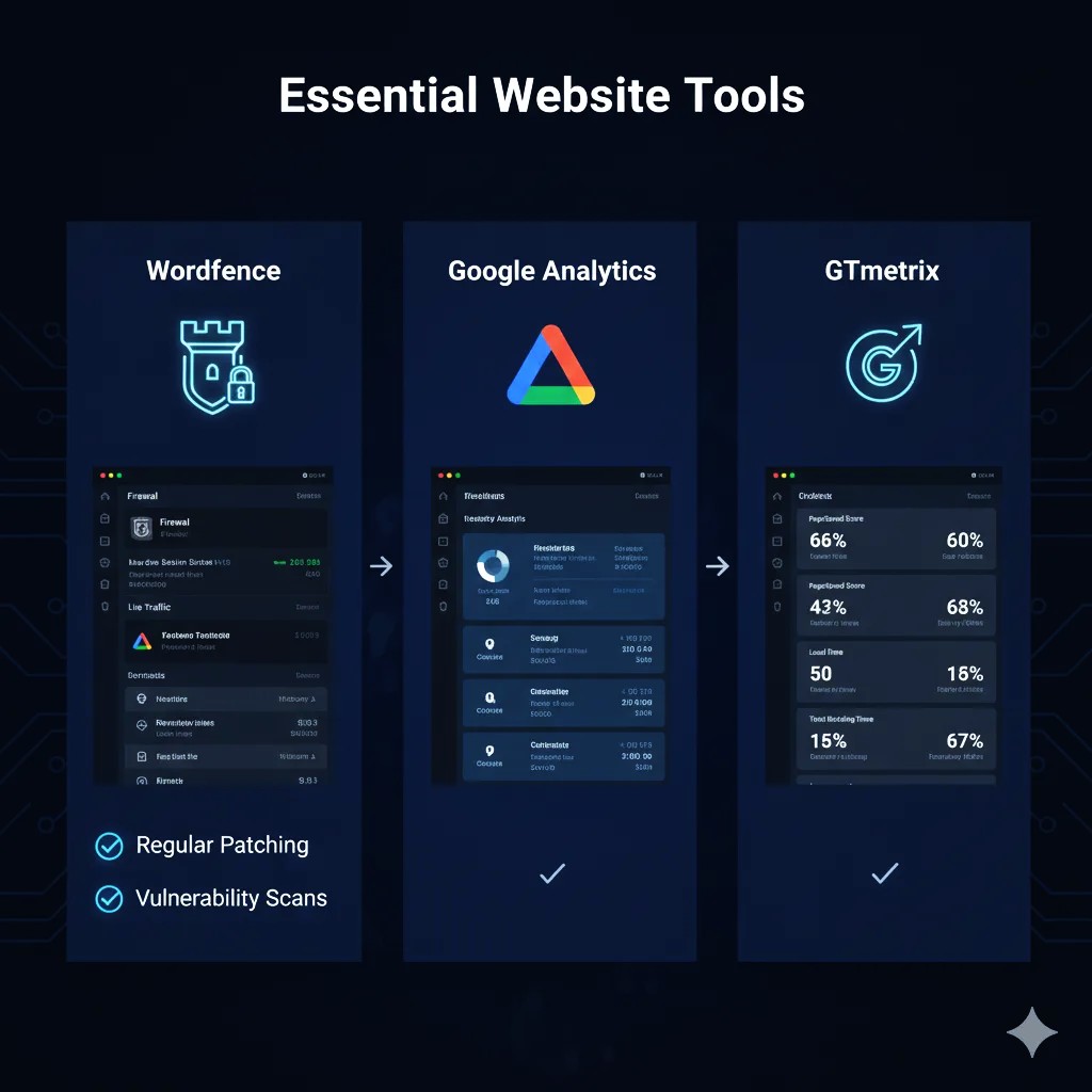 ‘Essential website maintenance tools for security, SEO, and performance’