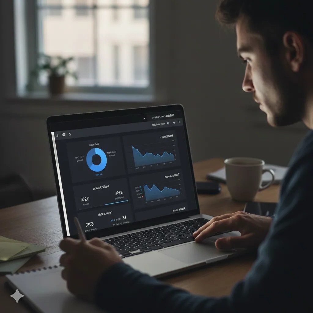 Website owner reviewing site health and performance’