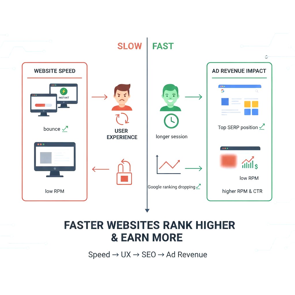 Why Website Speed Directly Impacts SEO and Ad Revenue